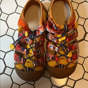 Keen Orange Yellow Adventure Sandals with Protective Toe Cap
